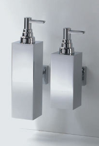 dispensador de jabón de pared / de acero inoxidable / manual