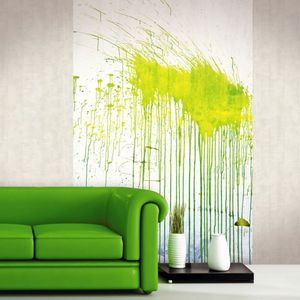 papel pintado moderno / con motivos / verde / impreso