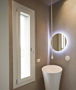 ventana oscilante corredera / de madera / con vidrio triple / con aislamiento térmico