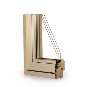 ventana oscilobatiente / de madera / de aluminio / con vidrio doble
