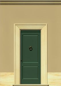puerta de entrada / abatible / de madera / de aluminio