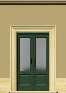 puerta de entrada abatible / de aluminio / de madera / doble