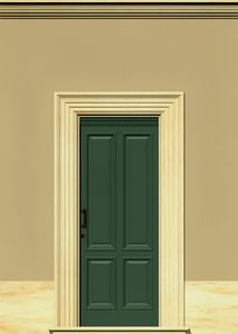 puerta de entrada abatible / de aluminio / de madera / doble