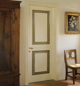 puerta de interior / abatible / de madera / acústica