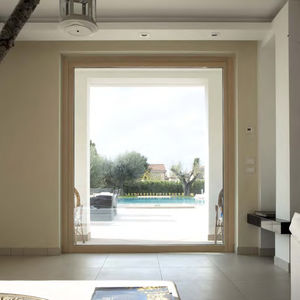 ventana fija / de madera / de aluminio / con vidrio cuádruple