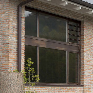 ventana fija / de aluminio / con vidrio cuádruple / de corte térmico
