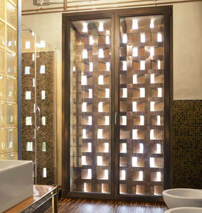 puerta-ventana abatible / de aluminio / de corte térmico