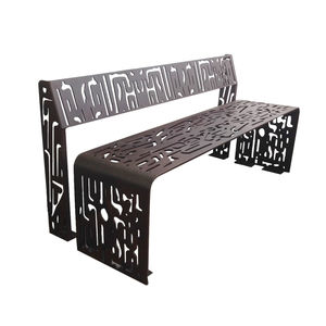 banco público / de diseño original / de acero galvanizado / de acero COR-TEN®