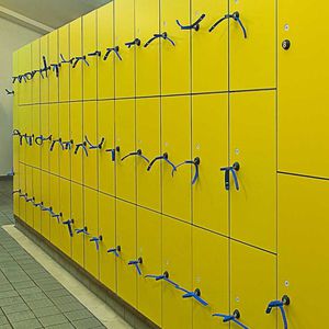 taquilla de vestuario laminada / estándar / para edificio público / para oficina