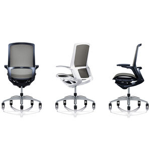 sillón de oficina moderno / de malla / de aluminio / con ruedas