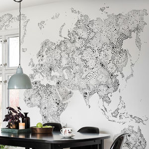 papeles pintados modernos / mapa / sin tejer / impresos