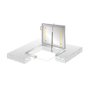 trampilla de inspección para pavimento / cuadrada / de aluminio