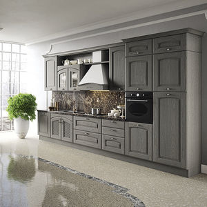 cocina clásica / de madera / de vidrio / en L