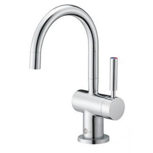 grifo monomando para lavabo / de acero inoxidable / para cocina / con 1 orificio