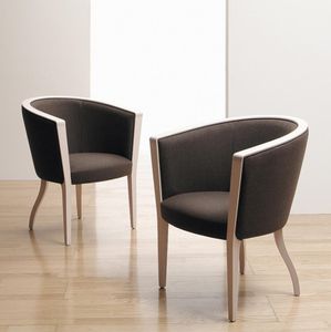 sillón Bridge / clásico / de madera / tapizado