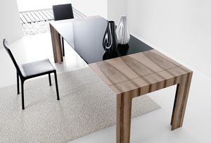 mesa moderna / de vidrio / de roble / de nogal