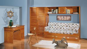 armario de madera / con puertas batientes / para niños / infantil (unisex)