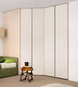armario de esquina / moderno / de madera / con puertas batientes