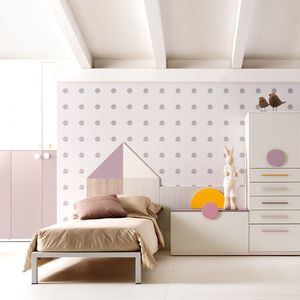 habitación para niños blanca / de madera lacada / unisex