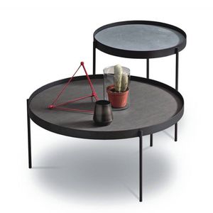 velador de diseño industrial / de madera / de metal / de hormigón