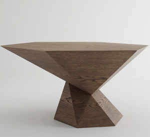 mesa de diseño original / de madera / cuadrada / hexagonal
