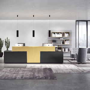mostrador de recepción modular / de madera / de metal