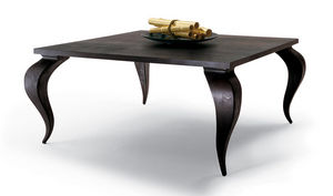 mesa cuadrada / de interior / de diseño nuevo barroco / de madera