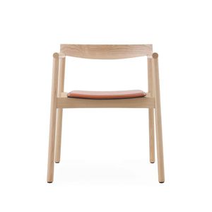 silla moderna / tapizada / con reposabrazos / de tejido