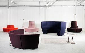 banqueta modular / moderna / de cuero / de tejido