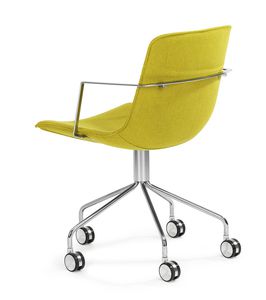 silla de visita moderna / con reposabrazos / con ruedas / giratoria