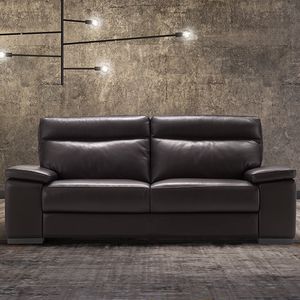 sofá modular / moderno / de cuero / 2 plazas