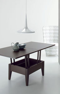 mesa moderna / de madera / rectangular / transformable