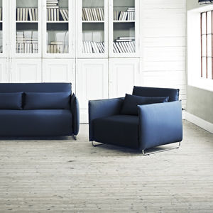 sillón moderno / de tejido / cama / con revestimiento removible