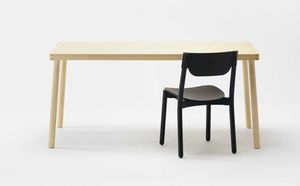 mesa moderna / de madera maciza / de fresno / de contrachapado