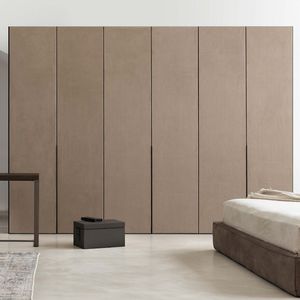 armario moderno / de aluminio pintado / de tejido / con puertas batientes