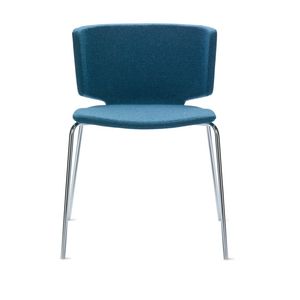 silla moderna / tapizada / patín / reciclable