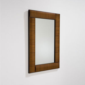 espejo de pared / de estilo / rectangular / de madera
