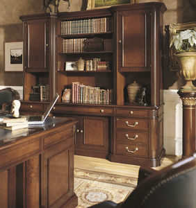 biblioteca clásica / para oficina / de madera