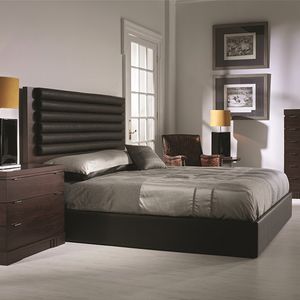 cama de matrimonio / moderna / tapizada / con cabecero