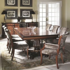mesa de comedor / clásica / de madera / rectangular