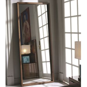 espejo de pie / moderno / rectangular / de madera