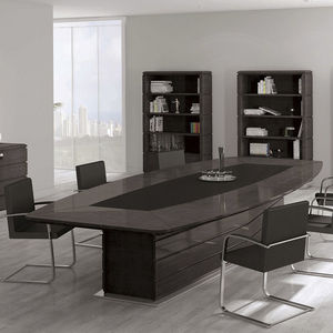 mesa de conferencia moderna / de madera / rectangular