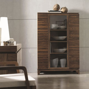 vitrina moderna / de madera / de vidrio