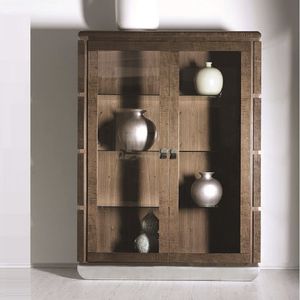 biblioteca moderna / de madera / acristalada