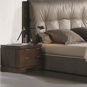 mesilla de noche moderna / de madera / rectangular / con cajón