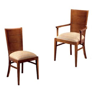 silla clásica / tapizada / con reposabrazos / con respaldo alto