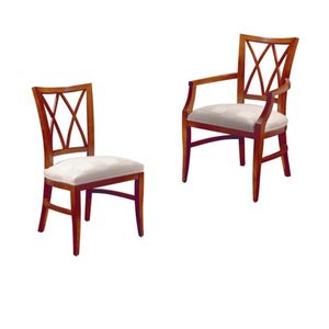 silla clásica / tapizada / con reposabrazos / de tejido