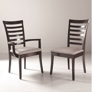 silla clásica / tapizada / con reposabrazos / con respaldo alto