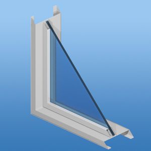 ventana abatible / de aluminio / antiincendios / para edificio comercial