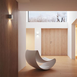 aplique moderno / de acero / LED / rectangular